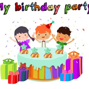 Apprendre l'anglais, méthode ludique pour enfants à télécharger - Little Word Champions - Ma fête d'anniversaire